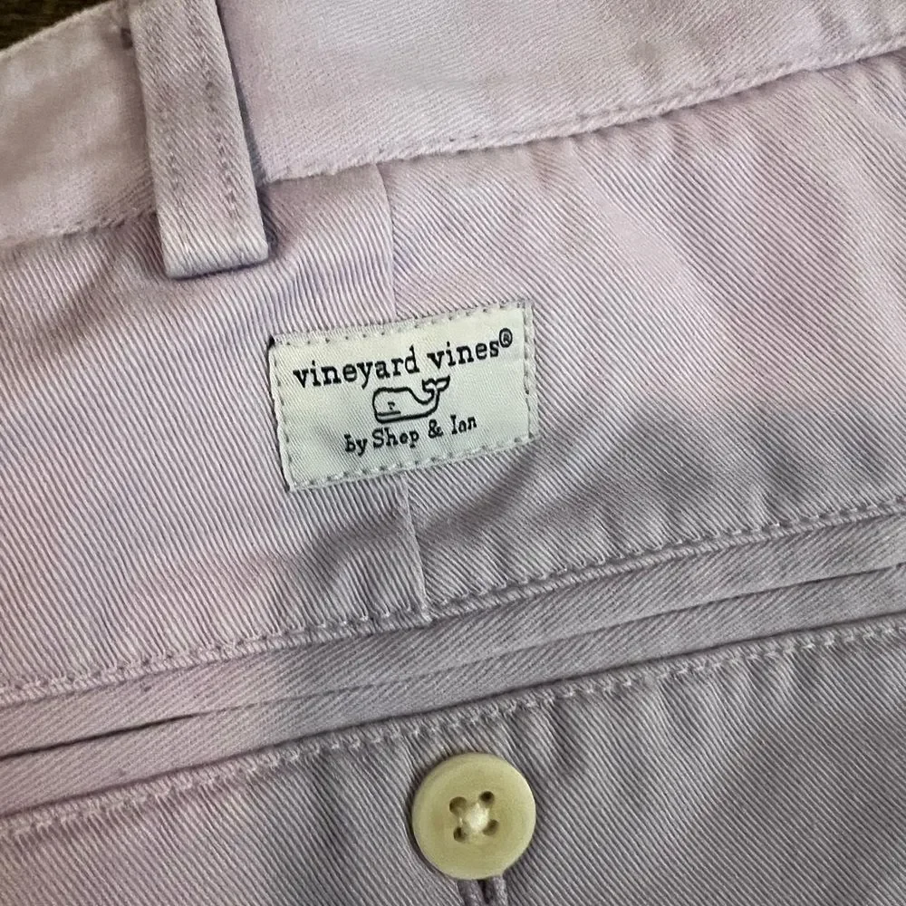 Vineyard Vines Mens Club Shorts Cotton Twill Lavender Preppy Casual Size 42